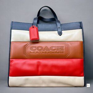 Coach Multicolor Quilted Leather Field Tote 40 Bag